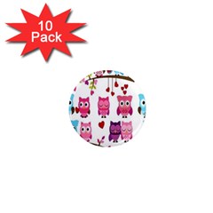 Owl Pattern 1  Mini Magnet (10 Pack)  by Salman4z