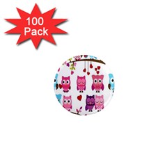 Owl Pattern 1  Mini Magnets (100 Pack)  by Salman4z