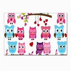 Owl Pattern Postcards 5  X 7  (pkg Of 10) by Salman4z