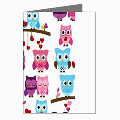 Owl Pattern Greeting Cards (pkg Of 8) by Salman4z