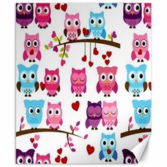 Owl Pattern Canvas 8  X 10  by Salman4z