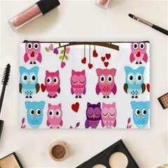 Owl Pattern Cosmetic Bag (large) by Salman4z