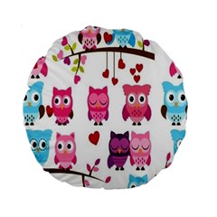 Owl Pattern Standard 15  Premium Round Cushions by Salman4z