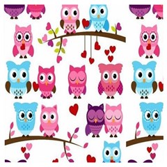 Owl Pattern Wooden Puzzle Square by Salman4z