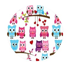 Owl Pattern Mini Round Pill Box (pack Of 3) by Salman4z