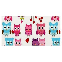 Owl Pattern Banner And Sign 8  X 4  by Salman4z