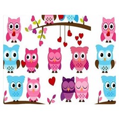 Owl Pattern Premium Plush Fleece Blanket (medium)