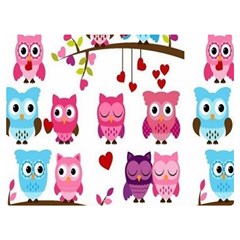 Owl Pattern Premium Plush Fleece Blanket (extra Small) by Salman4z