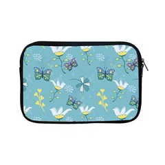 Butterflies Flowers Blue Background Spring Pattern Apple Ipad Mini Zipper Cases by Ravend