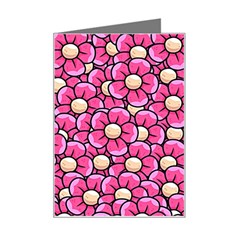 Pattern Scrapbooking Flowers Bloom Decorative Mini Greeting Card by Ravend