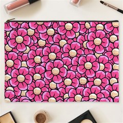 Pattern Scrapbooking Flowers Bloom Decorative Cosmetic Bag (xxxl) by Ravend