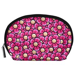 Pattern Scrapbooking Flowers Bloom Decorative Accessory Pouch (large) by Ravend