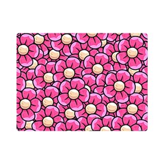 Pattern Scrapbooking Flowers Bloom Decorative Premium Plush Fleece Blanket (mini) by Ravend