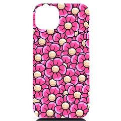 Pattern Scrapbooking Flowers Bloom Decorative Iphone 14 Plus Black Uv Print Case by Ravend