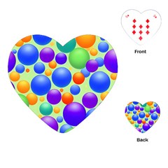 Background Pattern Design Colorful Bubbles Playing Cards Single Design (heart) by Ravend