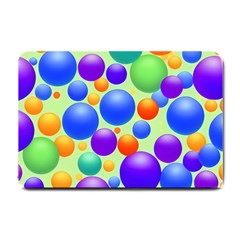 Background Pattern Design Colorful Bubbles Small Doormat by Ravend