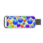 Background Pattern Design Colorful Bubbles Portable USB Flash (Two Sides) Front