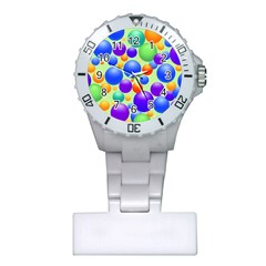 Background Pattern Design Colorful Bubbles Plastic Nurses Watch by Ravend