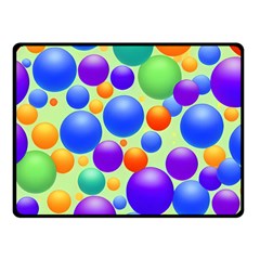 Background Pattern Design Colorful Bubbles Two Sides Fleece Blanket (small) by Ravend