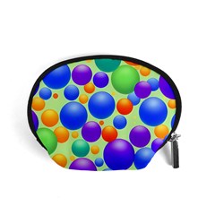 Background Pattern Design Colorful Bubbles Accessory Pouch (small) by Ravend