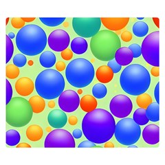 Background Pattern Design Colorful Bubbles Two Sides Premium Plush Fleece Blanket (small) by Ravend