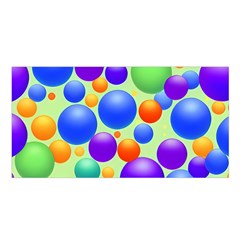 Background Pattern Design Colorful Bubbles Satin Shawl 45  X 80  by Ravend