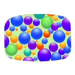 Background Pattern Design Colorful Bubbles Mini Square Pill Box by Ravend