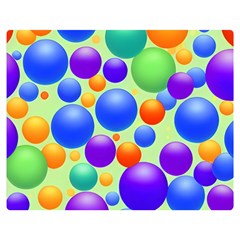 Background Pattern Design Colorful Bubbles Premium Plush Fleece Blanket (medium) by Ravend