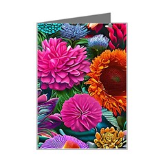 Flowers Nature Spring Blossom Flora Petals Art Mini Greeting Card by Ravend