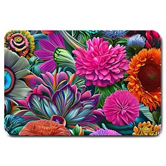 Flowers Nature Spring Blossom Flora Petals Art Large Doormat by Ravend