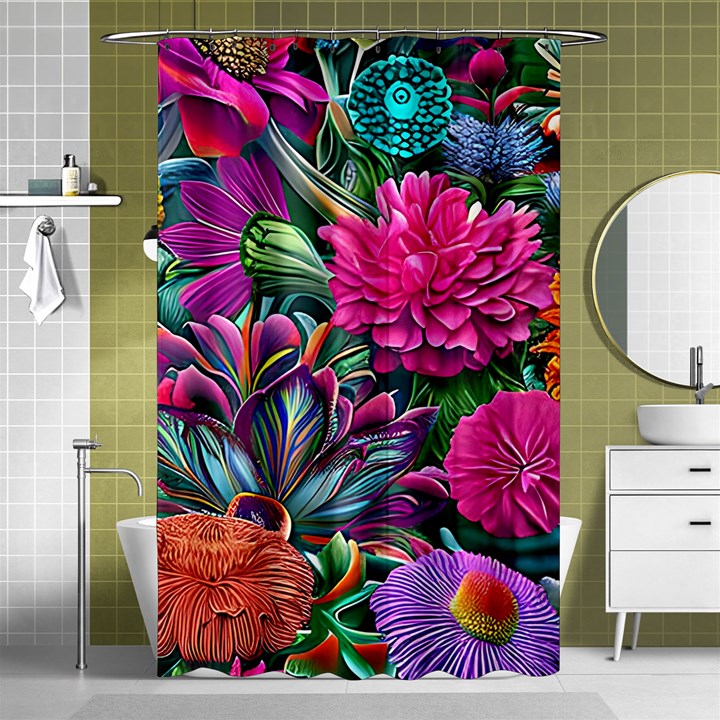 Flowers Nature Spring Blossom Flora Petals Art Shower Curtain 48  x 72  (Small) 