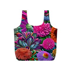 Flowers Nature Spring Blossom Flora Petals Art Full Print Recycle Bag (s) by Ravend