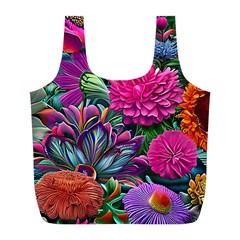 Flowers Nature Spring Blossom Flora Petals Art Full Print Recycle Bag (l) by Ravend