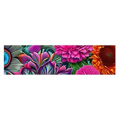 Flowers Nature Spring Blossom Flora Petals Art Oblong Satin Scarf (16  X 60 ) by Ravend