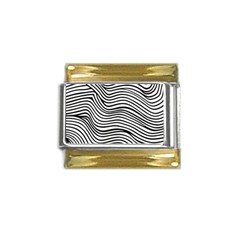 Black And White Cartoon Coloring Gold Trim Italian Charm (9mm) by Ravend