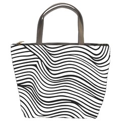 Black And White Cartoon Coloring Bucket Bag by Ravend