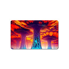 Sci-fi Fantasy Art Painting Colorful Pattern Magnet (name Card) by Ravend