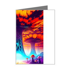 Sci-fi Fantasy Art Painting Colorful Pattern Mini Greeting Card by Ravend