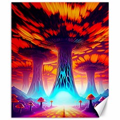 Sci-fi Fantasy Art Painting Colorful Pattern Canvas 8  X 10 