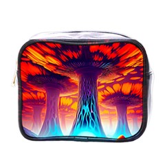 Sci-fi Fantasy Art Painting Colorful Pattern Mini Toiletries Bag (one Side) by Ravend