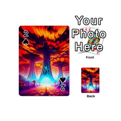 Sci-fi Fantasy Art Painting Colorful Pattern Playing Cards 54 Designs (mini) by Ravend