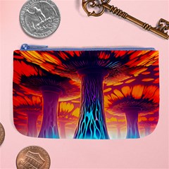 Sci-fi Fantasy Art Painting Colorful Pattern Large Coin Purse by Ravend