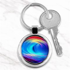 Art Fantasy Painting Colorful Pattern Design Key Chain (round) by Ravend