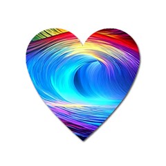 Art Fantasy Painting Colorful Pattern Design Heart Magnet by Ravend