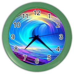 Art Fantasy Painting Colorful Pattern Design Color Wall Clock by Ravend