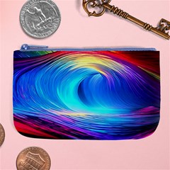 Art Fantasy Painting Colorful Pattern Design Large Coin Purse by Ravend