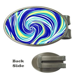 Pattern Design Swirl Watercolor Art Money Clips (oval)  by Ravend