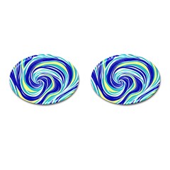 Pattern Design Swirl Watercolor Art Cufflinks (oval) by Ravend