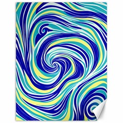 Pattern Design Swirl Watercolor Art Canvas 12  X 16  by Ravend