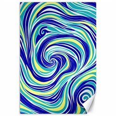 Pattern Design Swirl Watercolor Art Canvas 12  X 18  by Ravend